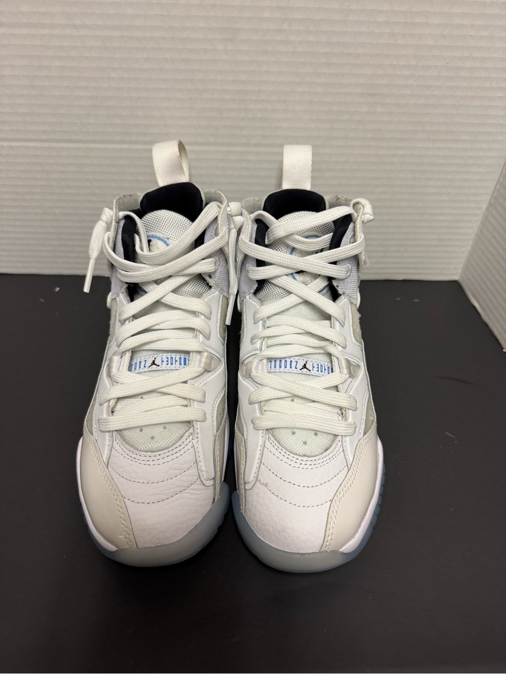 Jump Kids White and Light Gray High-Top Sneakers